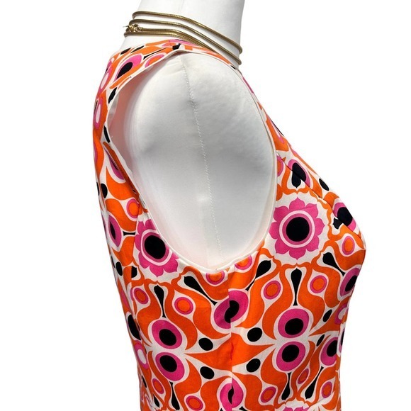 Vibrant Orange Patterned Dress - Picture 9 of 13